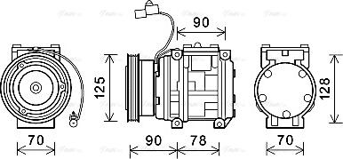 Ava Quality Cooling KAAK178 - Компресор, кондиціонер autozip.com.ua