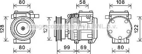 Ava Quality Cooling KAAK264 - Компресор, кондиціонер autozip.com.ua