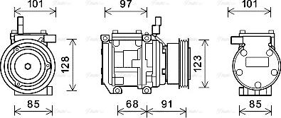 Ava Quality Cooling KAAK208 - Компресор, кондиціонер autozip.com.ua