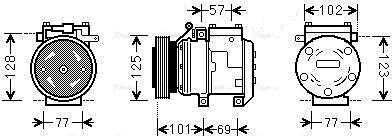 Ava Quality Cooling KAAK211 - Компресор, кондиціонер autozip.com.ua