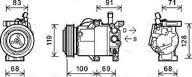 Ava Quality Cooling KAK144 - Компресор, кондиціонер autozip.com.ua