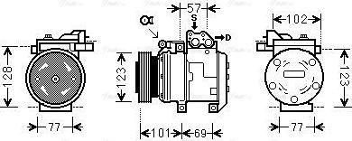 Ava Quality Cooling KAK146 - Компресор, кондиціонер autozip.com.ua