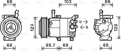 Ava Quality Cooling KAK159 - Компресор, кондиціонер autozip.com.ua