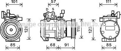 Ava Quality Cooling KAK155 - Компресор, кондиціонер autozip.com.ua