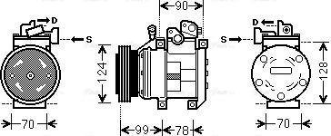 Ava Quality Cooling KAK130 - Компресор, кондиціонер autozip.com.ua