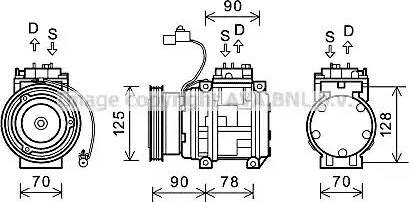 Ava Quality Cooling KAK178 - Компресор, кондиціонер autozip.com.ua