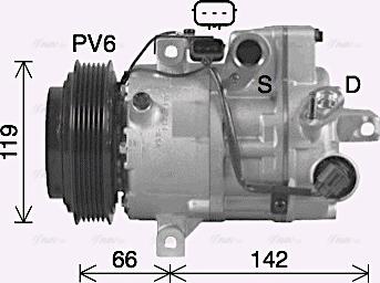 Ava Quality Cooling KAK314 - Компресор, кондиціонер autozip.com.ua