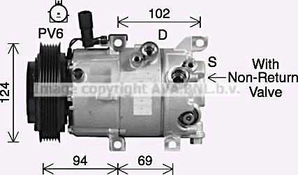 Ava Quality Cooling KAK325 - Компресор, кондиціонер autozip.com.ua