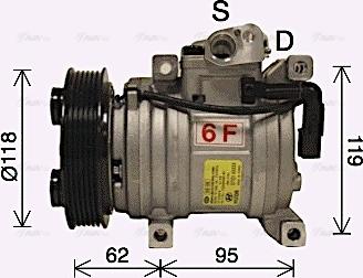 Ava Quality Cooling KAK298 - Компресор, кондиціонер autozip.com.ua