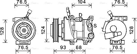 Ava Quality Cooling KAK242 - Компресор, кондиціонер autozip.com.ua