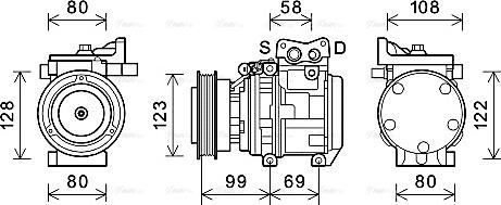 Ava Quality Cooling KAK264 - Компресор, кондиціонер autozip.com.ua