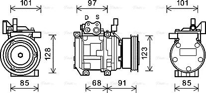 Ava Quality Cooling KAK208 - Компресор, кондиціонер autozip.com.ua