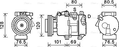 Ava Quality Cooling KAK218 - Компресор, кондиціонер autozip.com.ua