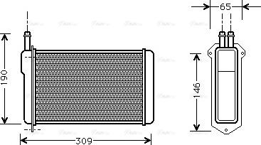 Ava Quality Cooling LA6009 - Теплообмінник, опалення салону autozip.com.ua