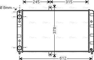 Ava Quality Cooling LA2016 - Радіатор, охолодження двигуна autozip.com.ua