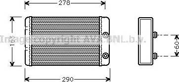 Ava Quality Cooling LC 6031 - Теплообмінник, опалення салону autozip.com.ua