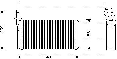 Ava Quality Cooling LC 6074 - Теплообмінник, опалення салону autozip.com.ua