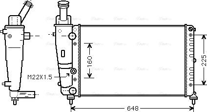 Ava Quality Cooling LC 2082 - Радіатор, охолодження двигуна autozip.com.ua