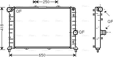 Ava Quality Cooling LC 2079 - Радіатор, охолодження двигуна autozip.com.ua