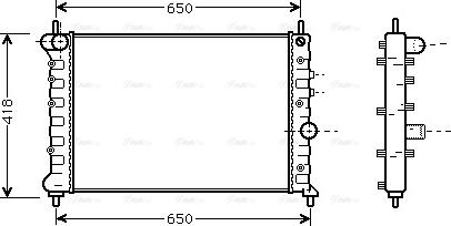 Ava Quality Cooling LCA2078 - Радіатор, охолодження двигуна autozip.com.ua