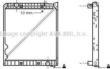 Ava Quality Cooling MEA2151 - Радіатор, охолодження двигуна autozip.com.ua