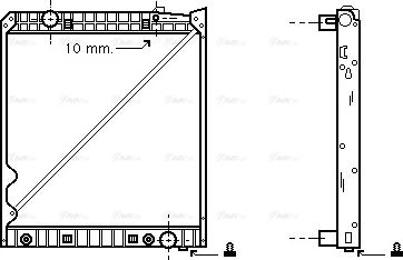 Ava Quality Cooling ME 2162 - Радіатор, охолодження двигуна autozip.com.ua