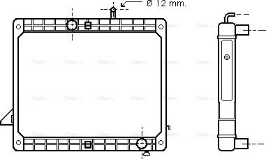 Ava Quality Cooling ME2175 - Радіатор, охолодження двигуна autozip.com.ua