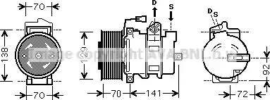 Ava Quality Cooling MEK250 - Компресор, кондиціонер autozip.com.ua