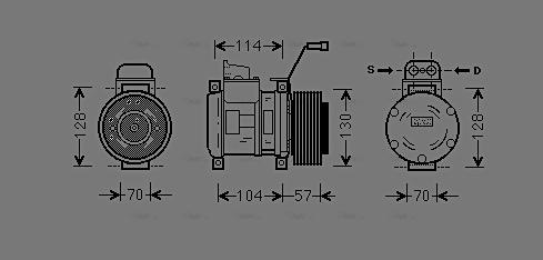 Ava Quality Cooling ME K190 - Компресор, кондиціонер autozip.com.ua