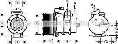 Ava Quality Cooling MEK249 - Компресор, кондиціонер autozip.com.ua