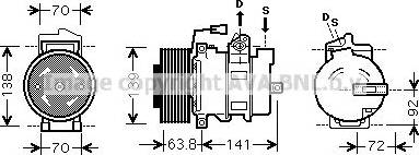 Ava Quality Cooling MEK239 - Компресор, кондиціонер autozip.com.ua