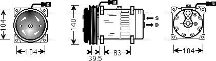 Ava Quality Cooling MFAK004 - Компресор, кондиціонер autozip.com.ua