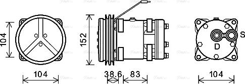 Ava Quality Cooling MFAK030 - Компресор, кондиціонер autozip.com.ua