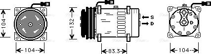 Ava Quality Cooling MFK003 - Компресор, кондиціонер autozip.com.ua