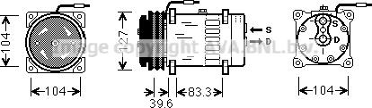 Ava Quality Cooling MFK002 - Компресор, кондиціонер autozip.com.ua