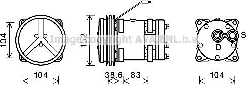 Ava Quality Cooling MFK030 - Компресор, кондиціонер autozip.com.ua