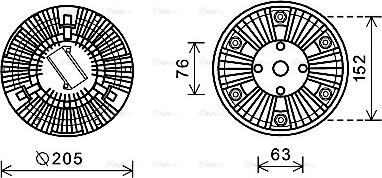 Ava Quality Cooling MNC067 - Зчеплення, вентилятор радіатора autozip.com.ua