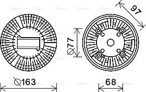 Ava Quality Cooling MNC089 - Зчеплення, вентилятор радіатора autozip.com.ua