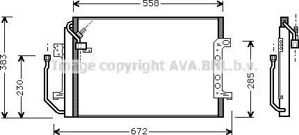 Ava Quality Cooling MS 5257 - Конденсатор, кондиціонер autozip.com.ua