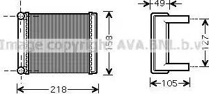 Ava Quality Cooling MS 6385 - Теплообмінник, опалення салону autozip.com.ua