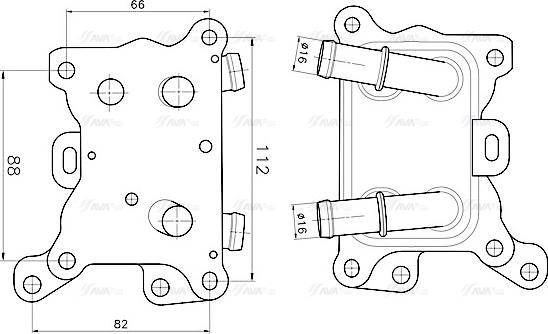 Ava Quality Cooling MS3787 - Масляний радіатор, рухове масло autozip.com.ua