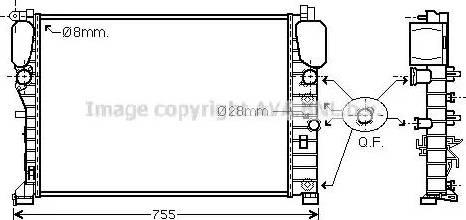 Ava Quality Cooling MS 2449 - Радіатор, охолодження двигуна autozip.com.ua