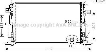 Ava Quality Cooling MSA2444 - Радіатор, охолодження двигуна autozip.com.ua