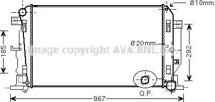 Ava Quality Cooling MSA2446 - Радіатор, охолодження двигуна autozip.com.ua