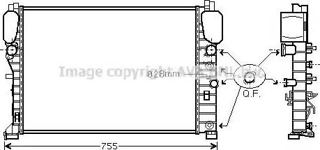 Ava Quality Cooling MS 2440 - Радіатор, охолодження двигуна autozip.com.ua