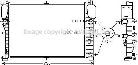 Ava Quality Cooling MS 2459 - Радіатор, охолодження двигуна autozip.com.ua