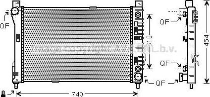 Ava Quality Cooling MS 2464 - Радіатор, охолодження двигуна autozip.com.ua