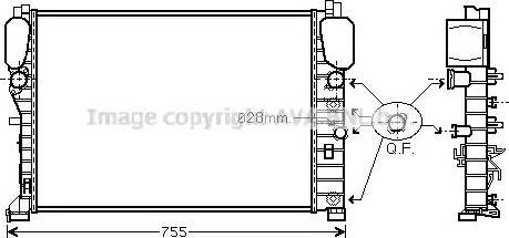 Ava Quality Cooling MS 2394 - Радіатор, охолодження двигуна autozip.com.ua