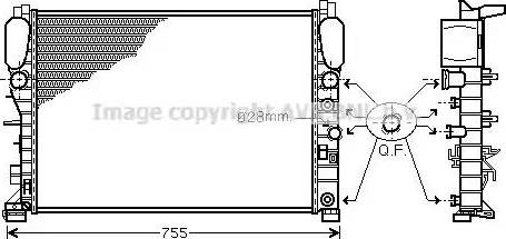 Ava Quality Cooling MS 2342 - Радіатор, охолодження двигуна autozip.com.ua