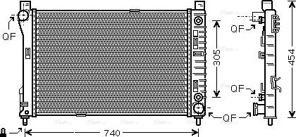 Ava Quality Cooling MS 2339 - Радіатор, охолодження двигуна autozip.com.ua